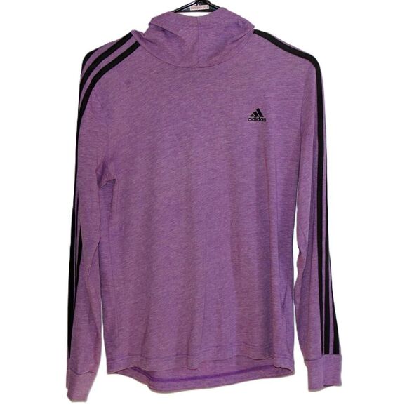 adidas Tops - Adidas Climalite Womens Purple Long Sleeve Jersey Hoodie Sweatshirt Jacket Small